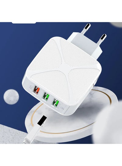 Buy Mobile Charger USB Data Cable Micro White in Egypt