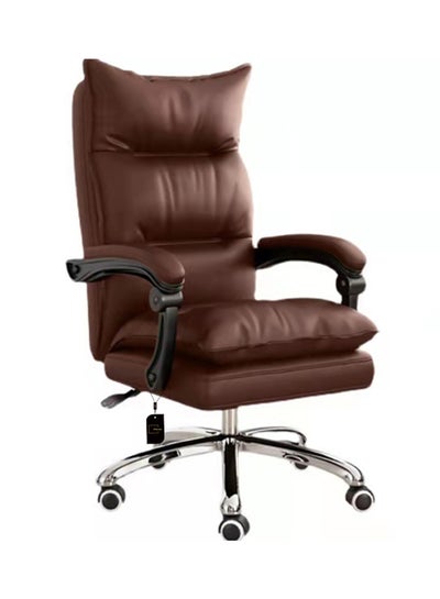 Buy Leather Business Lift Anchor Chair Brown 64x130x64cm in Saudi Arabia