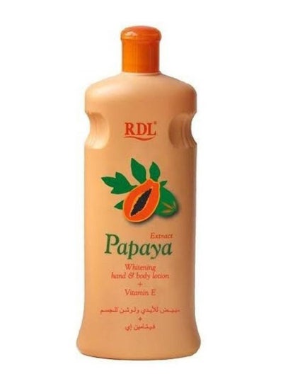 Buy Papaya Extract Whitening Hand And Body Lotion With Vitamin E White 600ml in UAE