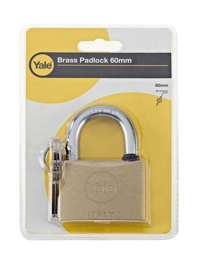 Buy Solid Body Padlock Gold 60mm in UAE