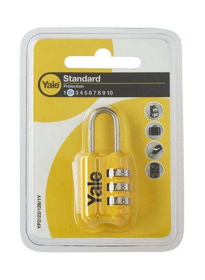 Buy Travel Padlock Yellow 23mm in Saudi Arabia