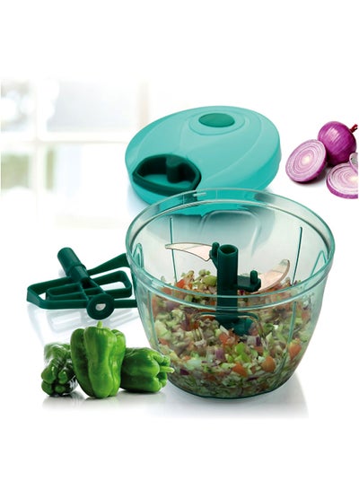Buy Plastic Manual Food Chopper green 11.5cm in UAE