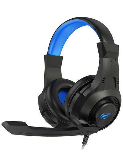 Buy HAVIT H2031D 40MM Led Light Black & Blue Gaming Headset , 3.5MM+USB Outputs Jacks in Egypt