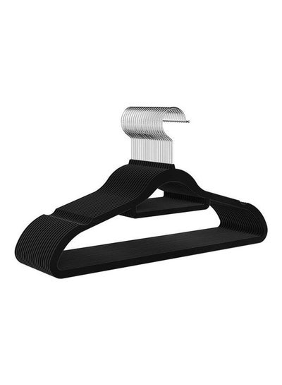 Buy Velvet Hangers Heavy Duty - 10 Pack Clothes Hangers Black in Saudi Arabia