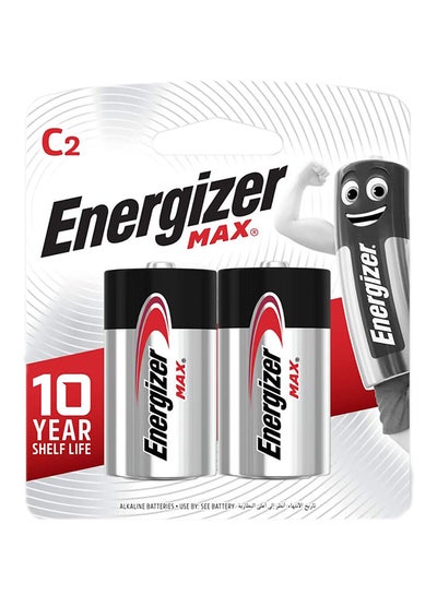 Buy Energizer Max Alkaline C Batteries - Pack Of 2 Multicolour in Egypt