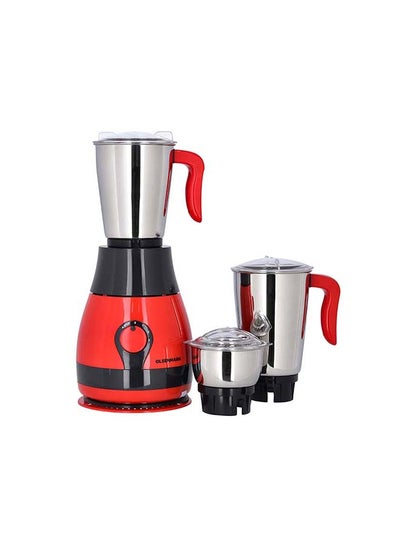 Buy 3 In 1 Mixer Grinder With 3 Stainless Steel Jars, 3 Speed Control, Wet & Dry Grinding and Juice Blender 750 W OMSB2319 Red/Black/Silver in UAE