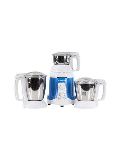Buy 3-in-1 Mixer Grinder, Protection from Overload, 3 Speed Control, Stainless Steel Jars, Highly Efficient Stainless-Steel Blades,2 Years Warranty, Modern Design, Durable Body, Robust Handles 1.5 L 750.0 W OMSB2481 blue and white in UAE