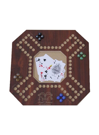 اشتري Royal Jackaroo Board And Card Games Set With 16 Marble Stones Durable Sturdy في السعودية