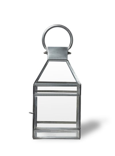 Buy Handmade Candle Holder Lantern Silver 12.7 x 12.7 x 25.67cm in Saudi Arabia