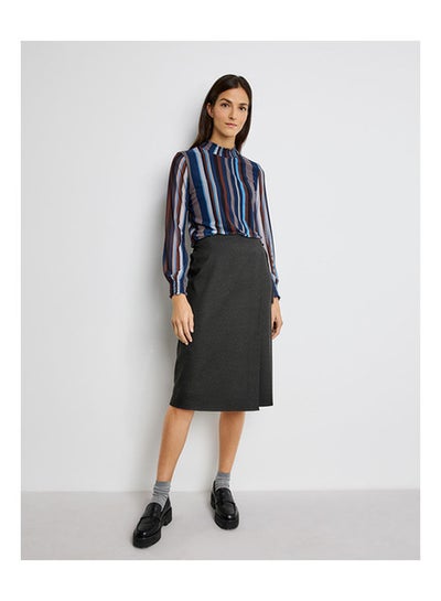 Buy Wrap-Effect Skirt Grey in Egypt