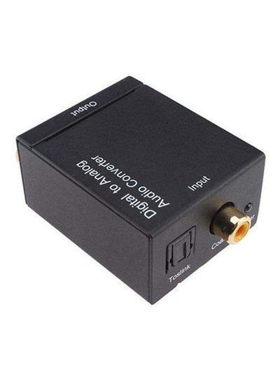 اشتري Coaxial Toslink Digital Optical Signal To Analog Audio Converter Adapter Rca Black في مصر