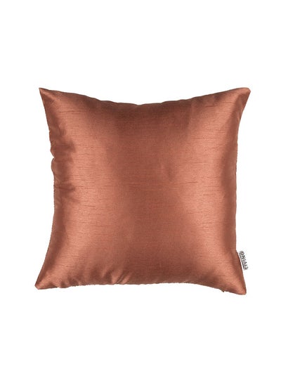Buy Solid Decorative Cushion Cover Brown 40 x 40centimeter in Saudi Arabia
