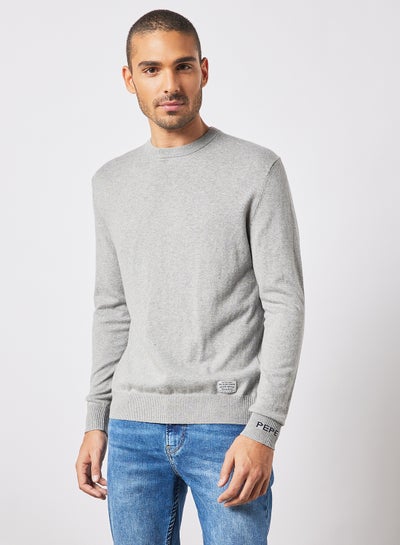 Buy Andre Crew Neck Sweater Grey in Saudi Arabia