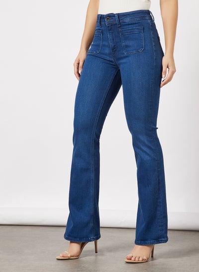 Buy Noelle Flared Jeans Blue in Saudi Arabia