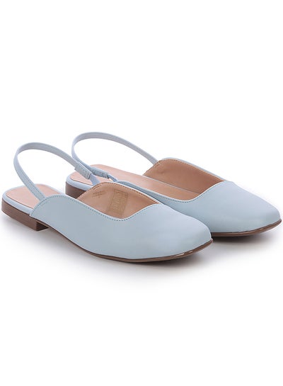 Buy Miles Dyed Flat Sandals Light Blue in Saudi Arabia
