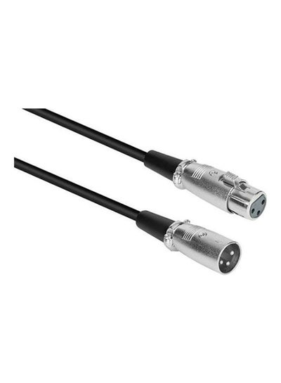 Buy Series XLR 3-Pin Male to XLR 3-Pin Female Microphone Cable Black in Saudi Arabia