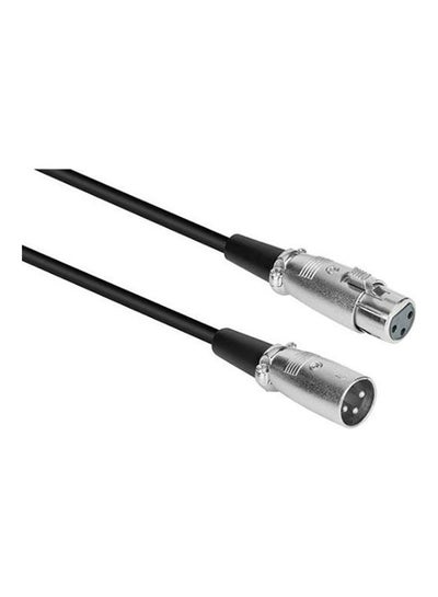 Buy Series XLR 3-Pin Male to XLR 3-Pin Female Microphone Cable Black in UAE