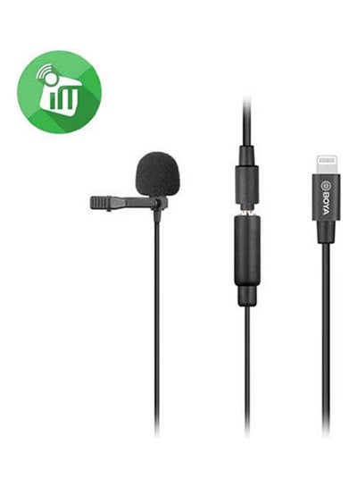 Buy Clip-On Lavalier Microphone For Ios Devices BY-M2-Black Black in Egypt