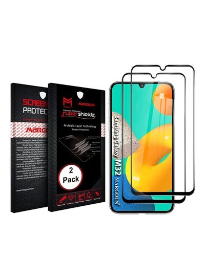 Buy 2-piece Screen Protector HD Tempered Glass for Samsung Galaxy A32  (6.4inch) Clear in UAE