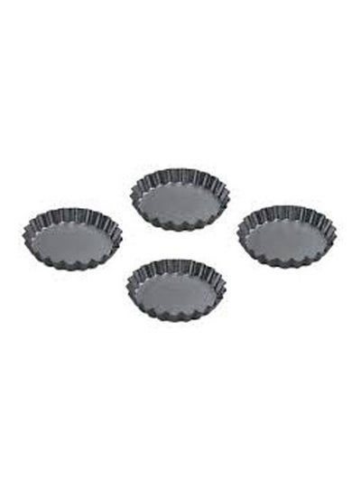 Buy Elegance Set Of 4 Pie Tins Silver 12cm in Egypt