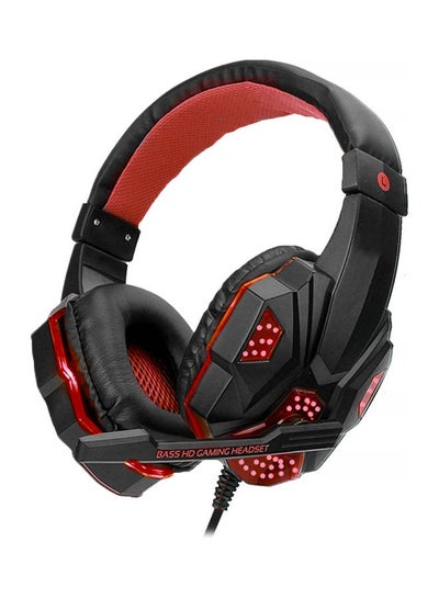 Buy Wired Over Ear 3D Surround Sound LED Microphone Gaming Headset in Egypt