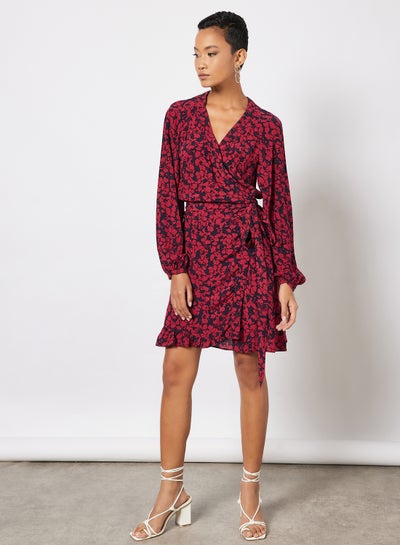 Buy Russo Wrap Dress Red in UAE