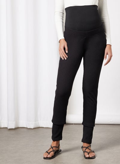 Buy Maternity High Waist Leggings Black in Saudi Arabia