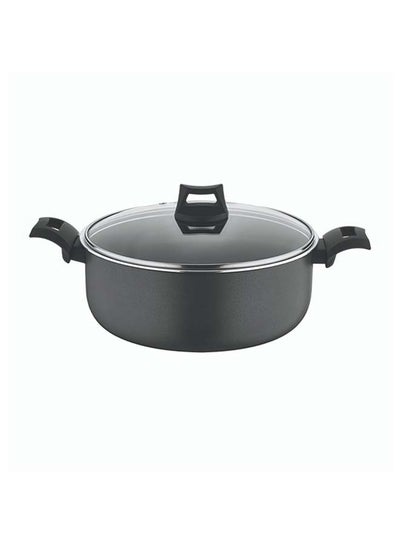 Buy Non-Stick Casserole, Stockpot & Stewpot with Glass Lid and 5 Layer PTFE Non-Stick Spray Coating BXSCP24BME Black in UAE