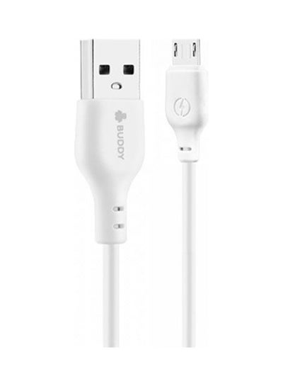 Buy Usb A To Micro Usb Cable 2.1A 1 Meter White in Egypt