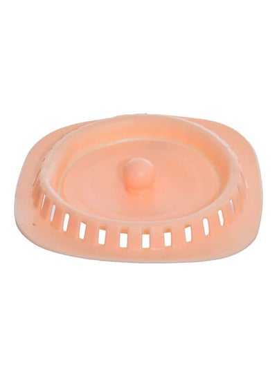 Buy Silicon Circular Foldable Pelvis Strainer Light Orange in Egypt