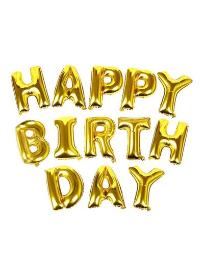 Buy 13-Piece Happy Birthday Letters Foil Balloon Set 16inch in UAE