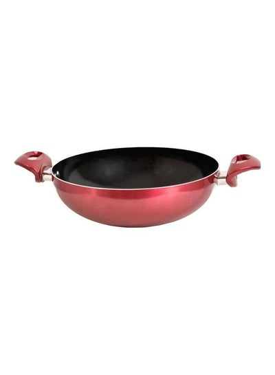 اشتري Ceramic Deep Wok Pan Red 32سم في السعودية