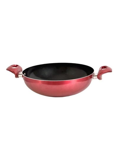 Buy Ceramic Deep Wok Pan Red 28cm in Saudi Arabia