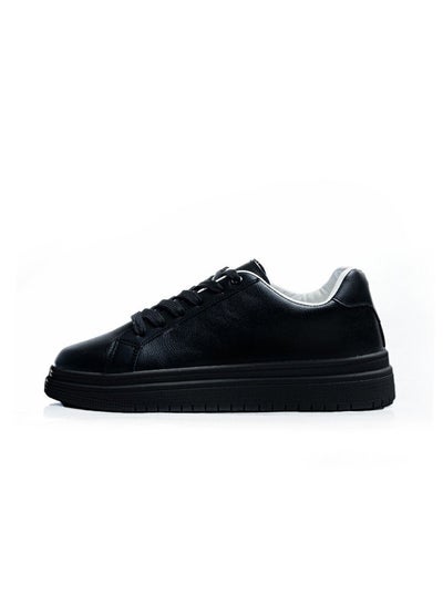 Buy Minimalist Lace Up  Flat Sneakers Black in Egypt