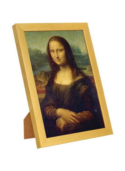 Buy Mona Lisa Printed Wall Art With Wooden Frame Multicolour 23x33cm in Saudi Arabia