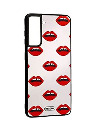 Buy Mirror Back Cover Hard Slim Creative Case Red Lips Desing For Samsung Galaxy S30-S21 Multicolour in Egypt