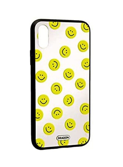 Buy Mirror Back Cover Hard Slim Creative Case Smile Emoji Desing For Iphone X Multicolour in Egypt