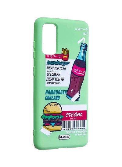 Buy TPU Back Cover Hard Slim Creative Case Hamburger And Coke Design For Samsung Galaxy S20 Multicolour in Egypt