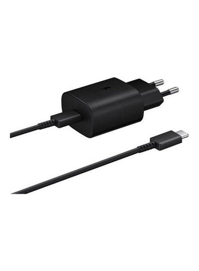 Buy 25W PD Adapter With Type-C Charging Cable Black in UAE