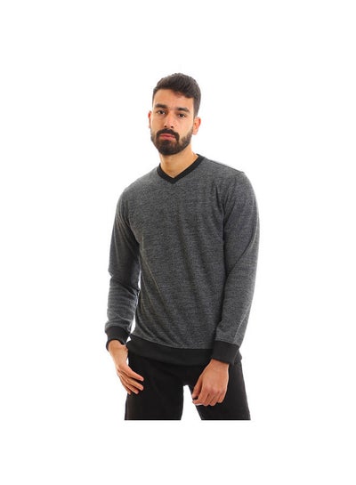 Buy Casual Plain Basic Halter Neck Long Sleeve  sweatshirt Navy Blue in Egypt