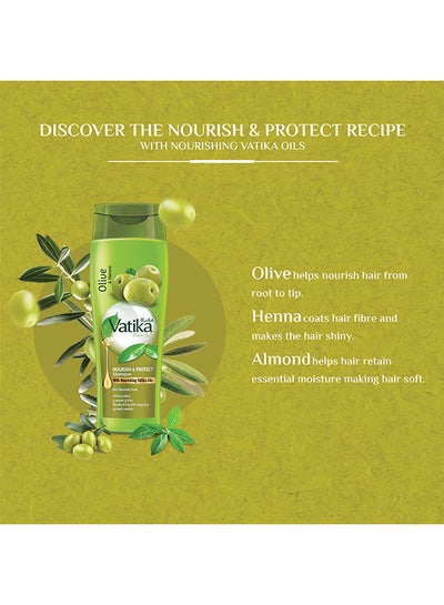 Buy Nourish And Protect Shampoo Enriched With Olive And Henna For Normal Hair 400ml in Saudi Arabia