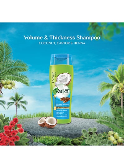 Buy Volume And Thickness Shampoo Enriched With Coconut And Castor For Thin And Limp Hair 200ml in Saudi Arabia
