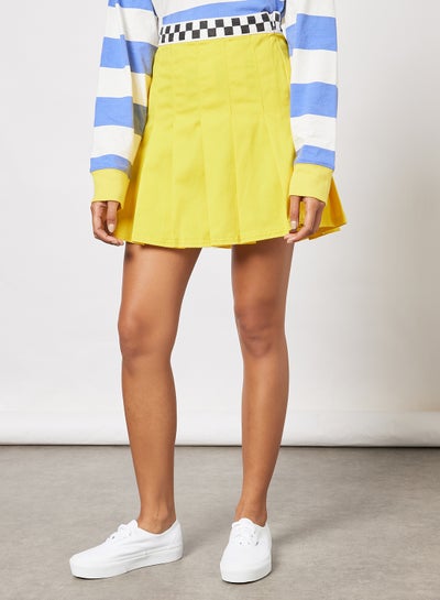 Buy Tierra Whack Pleated Skirt Yellow in Saudi Arabia