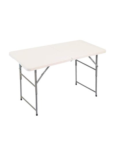 اشتري طاولة جانبية قابلة للطي أبيض/ أسود 120x73x60سم في الامارات