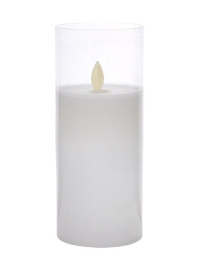 اشتري Candle In Glass أبيض 7.5x7.5x15سم في السعودية