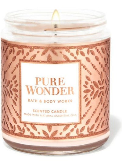 Buy Pure Wonder Single Wick Candle Beige 198grams in Saudi Arabia