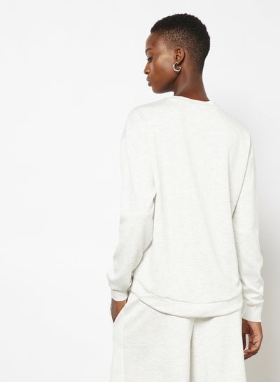 Mialou Drawstring Hem Sweatshirt Grey 