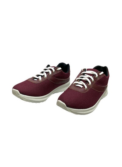 Buy Casual Plain Basic Lace up sneakers Burgandy in Egypt