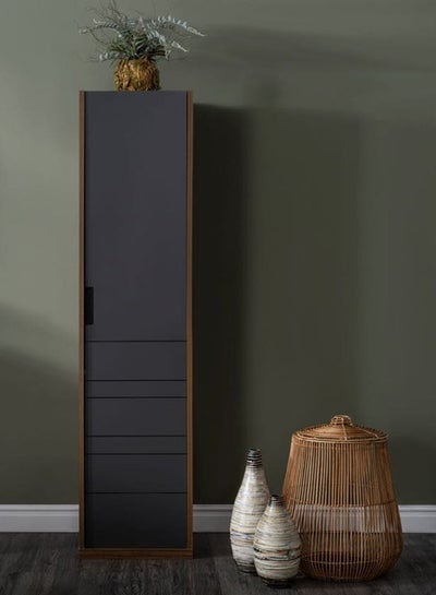 Buy Zett Chest Of Drawers Grey/Brown 40x47x170cm in UAE