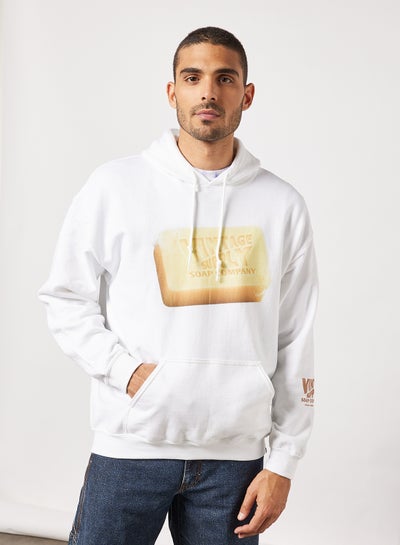 Buy Soap Print Hoodie White in UAE